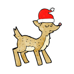 cartoon cute christmas reindeer
