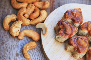 grains cookies and cashew nut