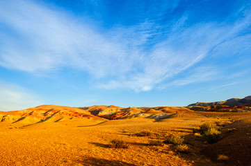 Color soil of mercury deposits in Altai in Chagan-Ouzun place