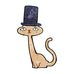 cartoon cat in top hat