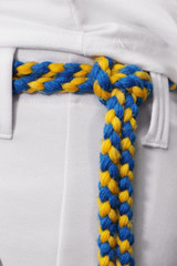 apoeira cord  on the pants(amarelo-azul)