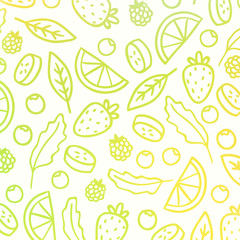 Doodle fruit background