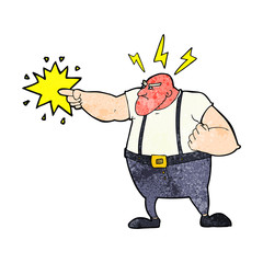 cartoon angry man