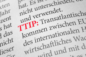 Wörterbuch mit dem Begriff TTIP