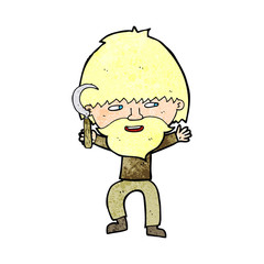 cartoon peasant with sycle