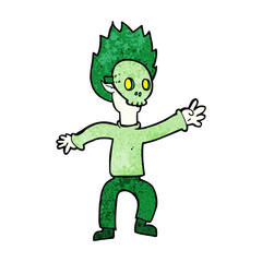 cartoon boy in halloween mask