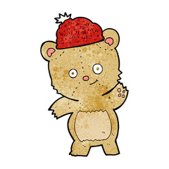 cartoon bear in hat