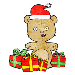 cartoon christmas teddy bear