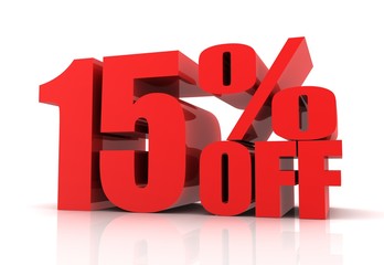 fifteen percent off sale