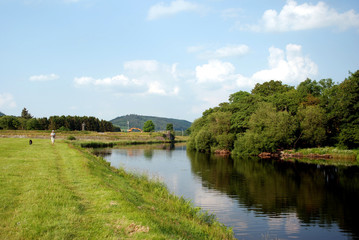 Fototapeta na wymiar The River Dee near Bala in Snowdonia, North Wales.