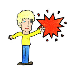 cartoon man pointing