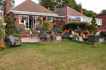 An English garden in full bloom