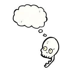 spooky skull cartoon