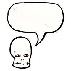 spooky skull cartoon