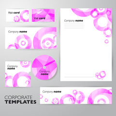 Corporate identity business set design. Abstract background.
