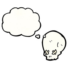 spooky cartoon skull