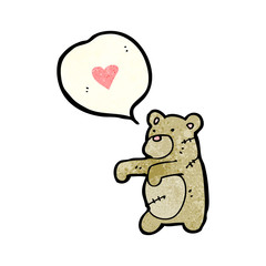 cartoon stitched teddy bear