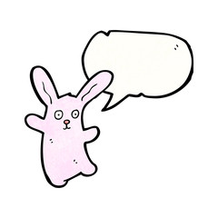 funny pink rabbit cartoon