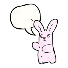 funny pink rabbit cartoon