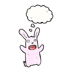 funny pink rabbit cartoon