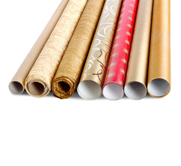 Rolls wrapping paper with streamer for gifts