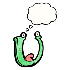 cartoon letter u