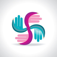 creative teamwork vector illustration 