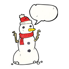 cartoon snowman