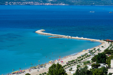 Fototapeta premium Adriatic coastline in Omis, Croatia.