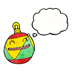 christmas bauble cartoon character