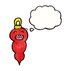 christmas bauble cartoon character