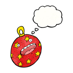 christmas bauble cartoon character