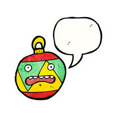 christmas bauble cartoon character