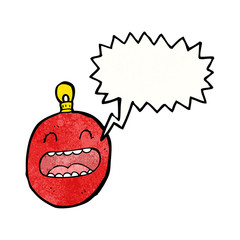 christmas bauble cartoon character