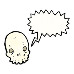 spooky skull cartoon
