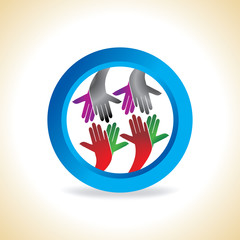 creative hand concept vector illustration 