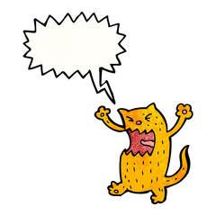 angry cartoon cat