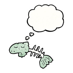 old fish bones cartoon