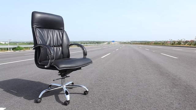 Modern Chair on the Road