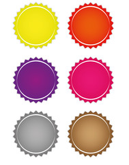 Autocollant - Badge - Bannière - Icones