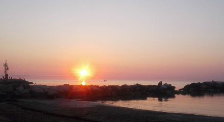 Cesenatico alba in spiaggia