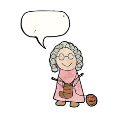 child's drawing of a grandmother