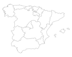 Fototapeta na wymiar Karte von Spanien