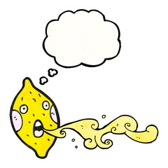 cartoon squirting lemon