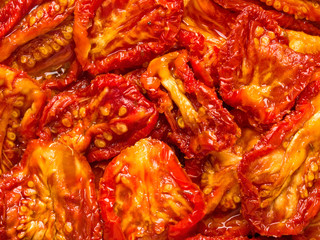 italian  sun dried tomato food background