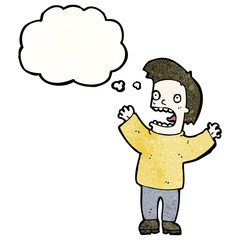 cartoon terrified man