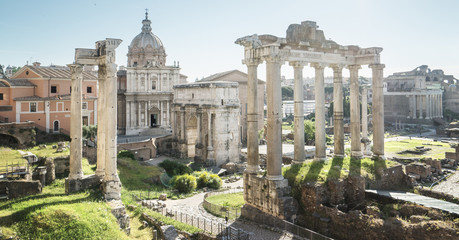 Roman ruins in Rome, Italy