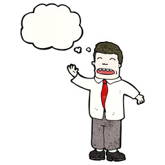 cartoon man with thought bubble