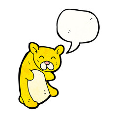 cartoon bear with speech bubble