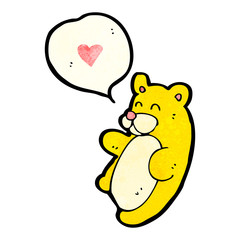 ccartoon teddy bear with love heart